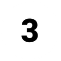 A black number 3 centered inside a white circle with a black outline, resembling the precision and attention to detail of a professional residential painter.