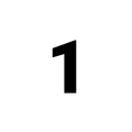 A bold black number 1 is centered within a white circle with a thin black border, evoking the precision and professionalism of an experienced painting contractor.